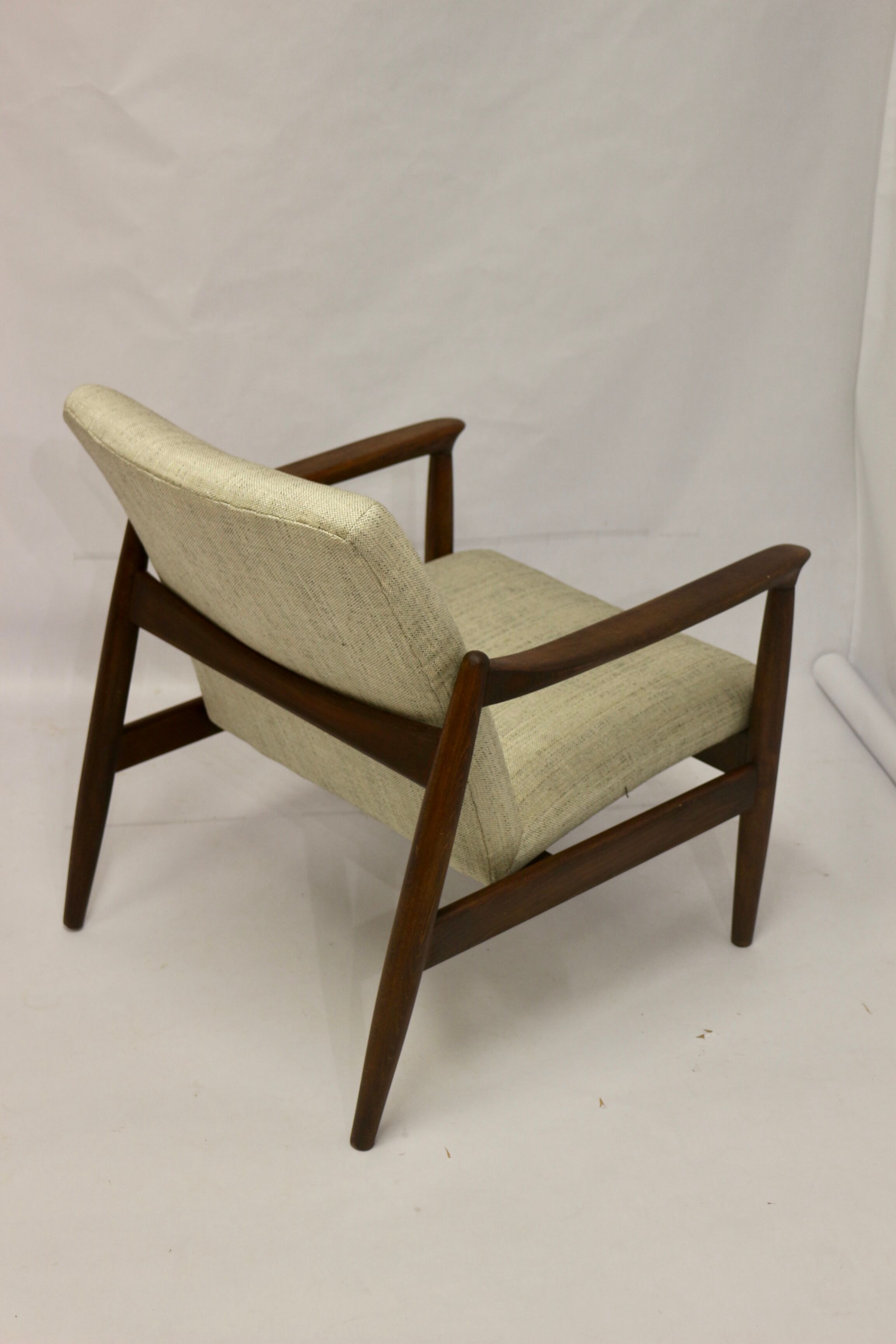 Armchair GFM-142 by Edmund Homa 1960s beige fabric.
