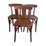 Trio of old bistro chairs