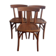 Trio of old bistro chairs