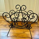 Wrought iron magazine rack