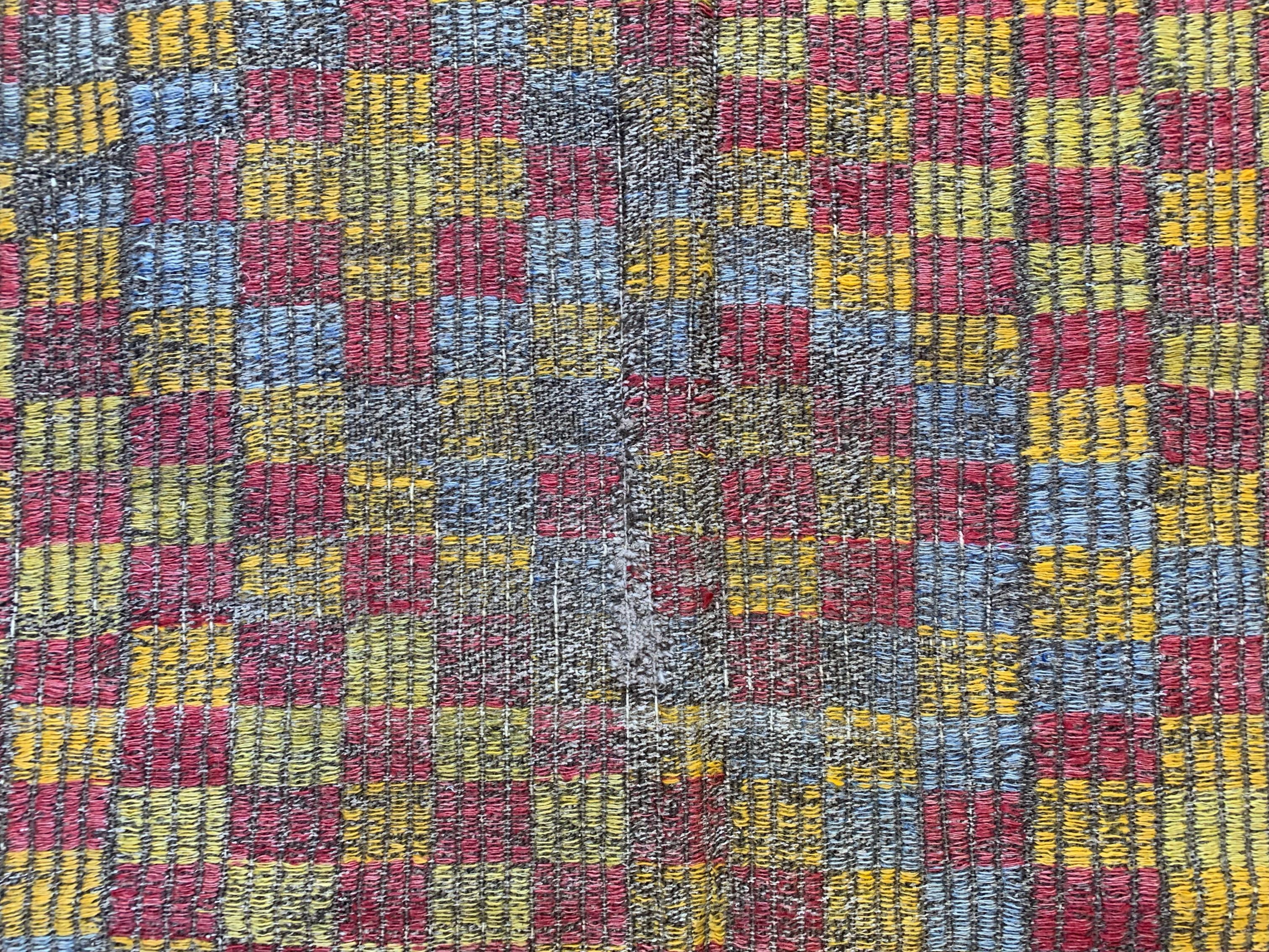 Large Vintage Turkish Kilim Rug 300x170 cm Wool Jajim Kelim