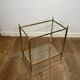 Pair of Side Tables with Two Brass and Glass Tops. Made in France.
