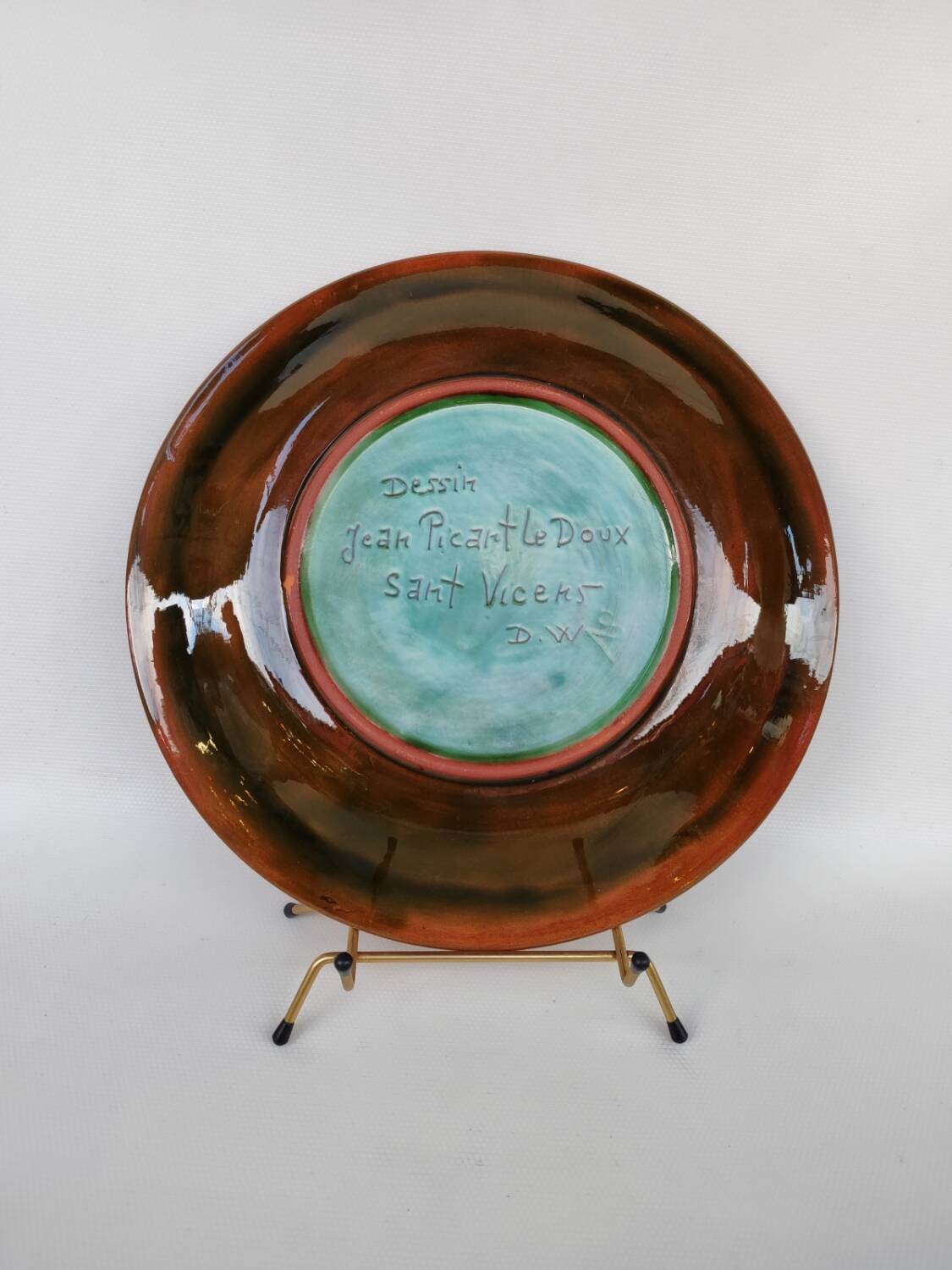 Plate by Jean Picart Le Doux, mid-20th century.