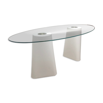 Adam by b-line oval table in crystals and polyethylene