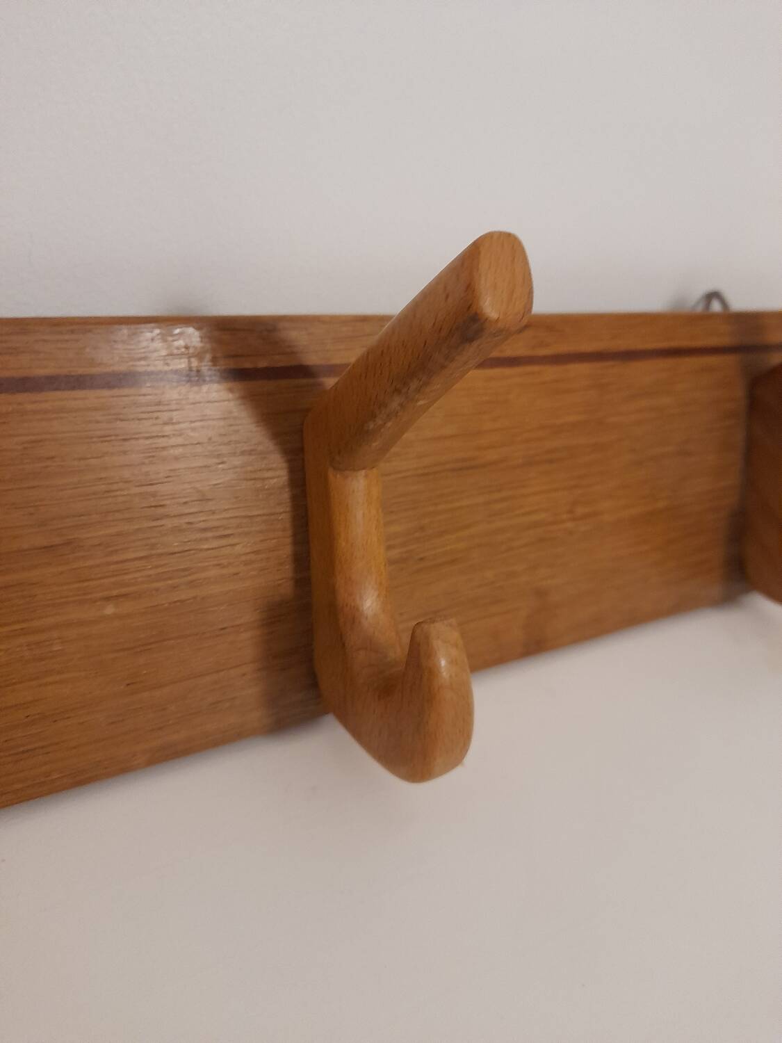 Pretty trapezoidal coat hook from the 60s