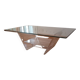 David Lange plexiglass and glass coffee table