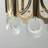 Chandelier 10 lights vintage 70s modern style