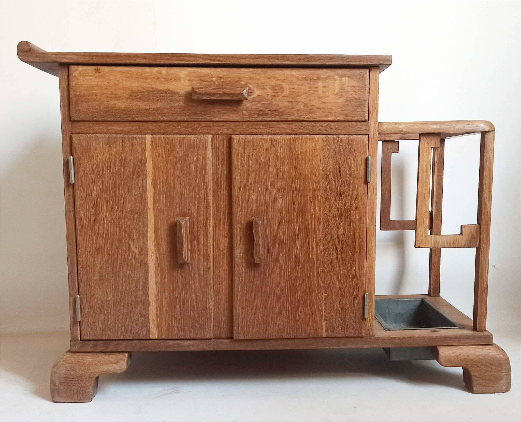 Small Art Deco entryway cabinet, 80 cm wide