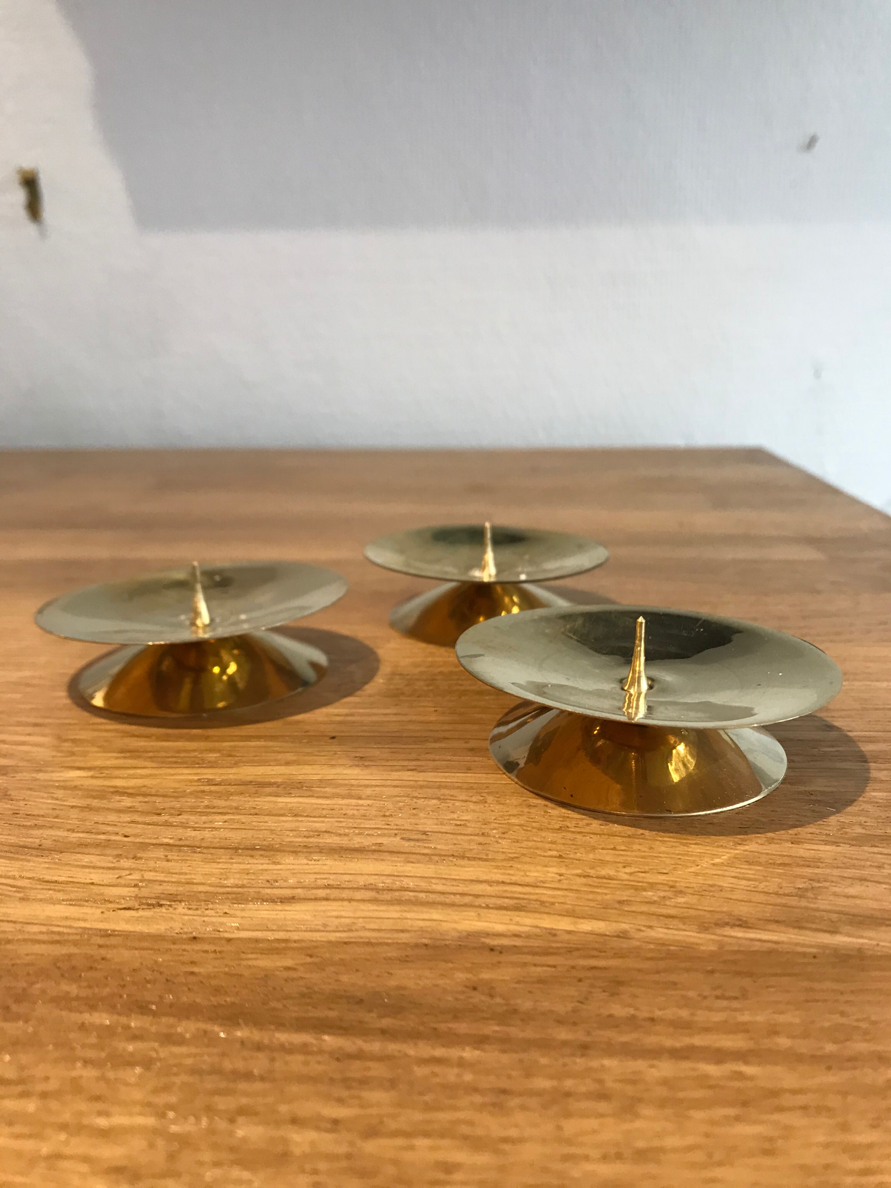 Brass candle holders