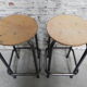 Industrial steel stool, 60 cm high