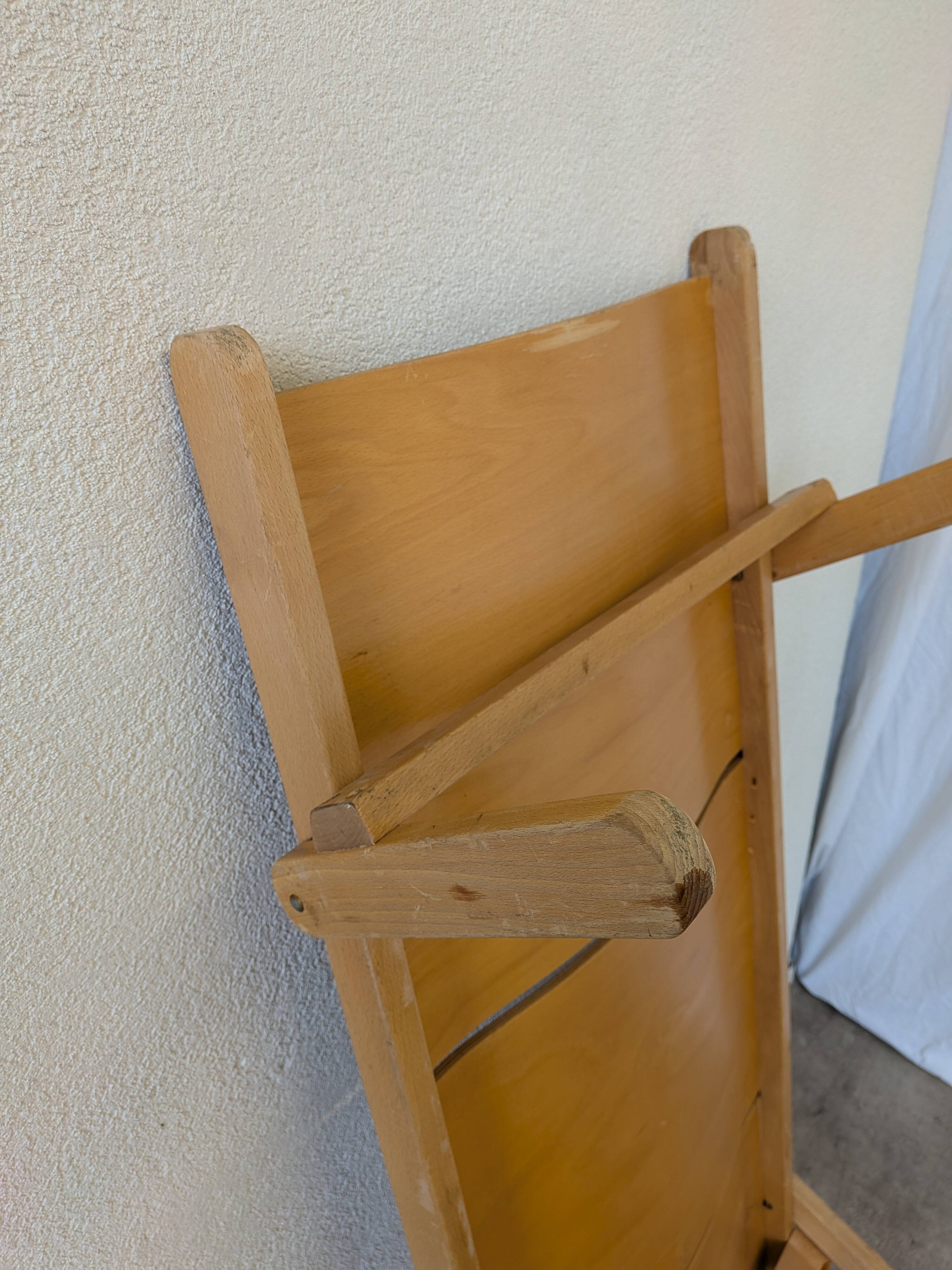 Vintage Folding Wooden Daybed /by Niko Kralj for Stol Kamnik / 1970s