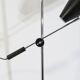 Adjustable desk lamp large model chrome and black, 71 cm.