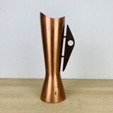 Scandinavian copper and teak vase from the 60s