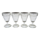 4 anciens verres à liqueur de style bistrot