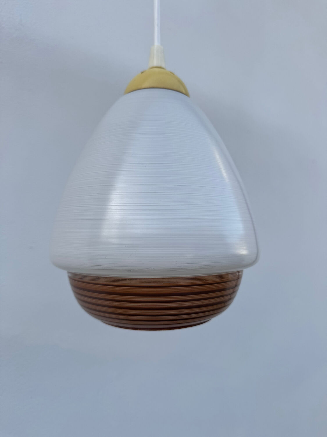 Scandinavian-style glass pendant light from the 1960s