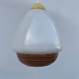 Scandinavian-style glass pendant light from the 1960s