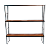 STRING modular shelf in black metal and wood Tomado DESIGN Modernist 1950-1960