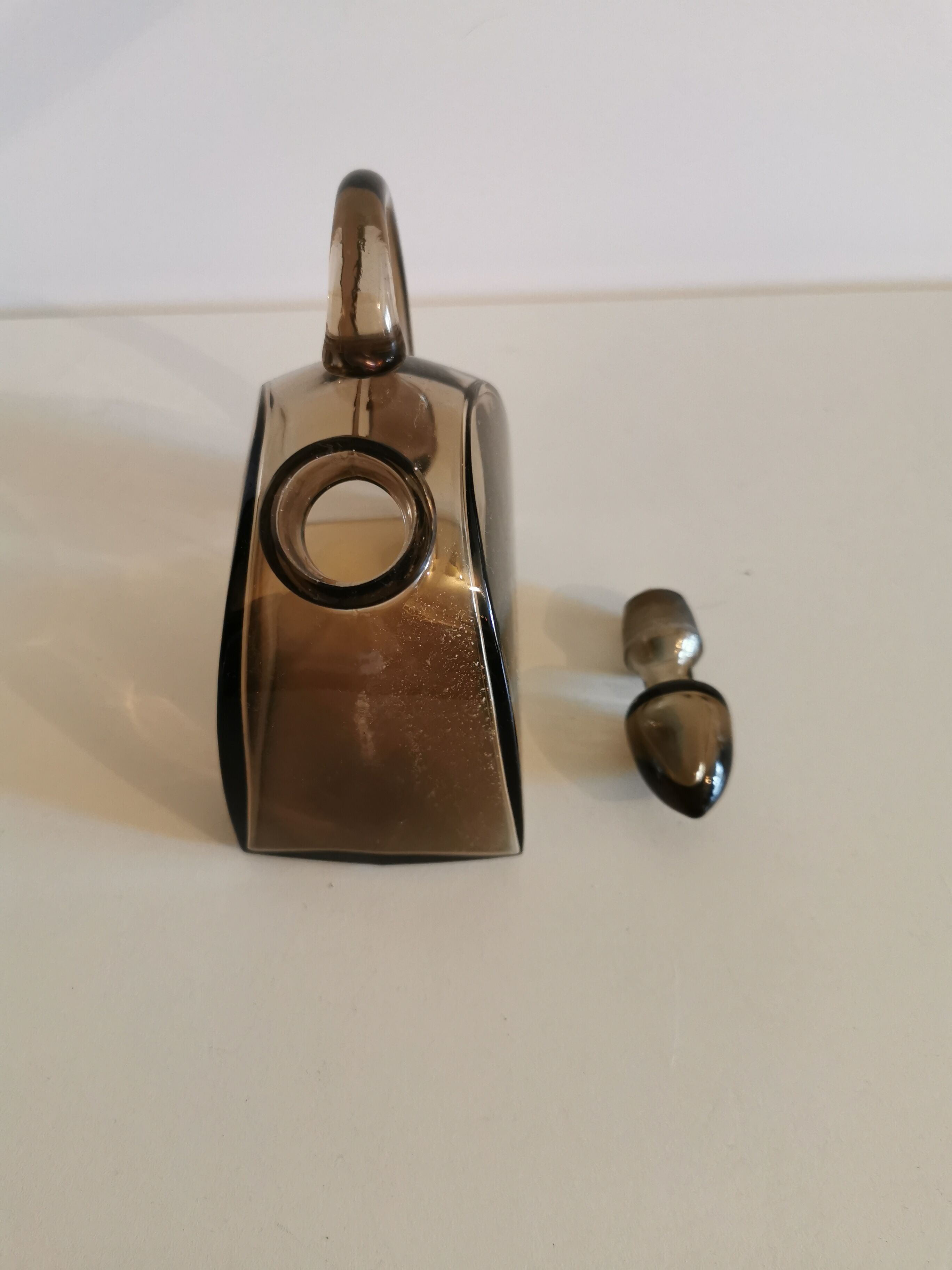 Vintage carafe in smoked glass