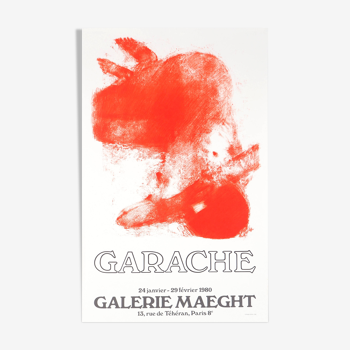 Claude GARACHE - Femme allongée - Affiche lithographique signée 1980