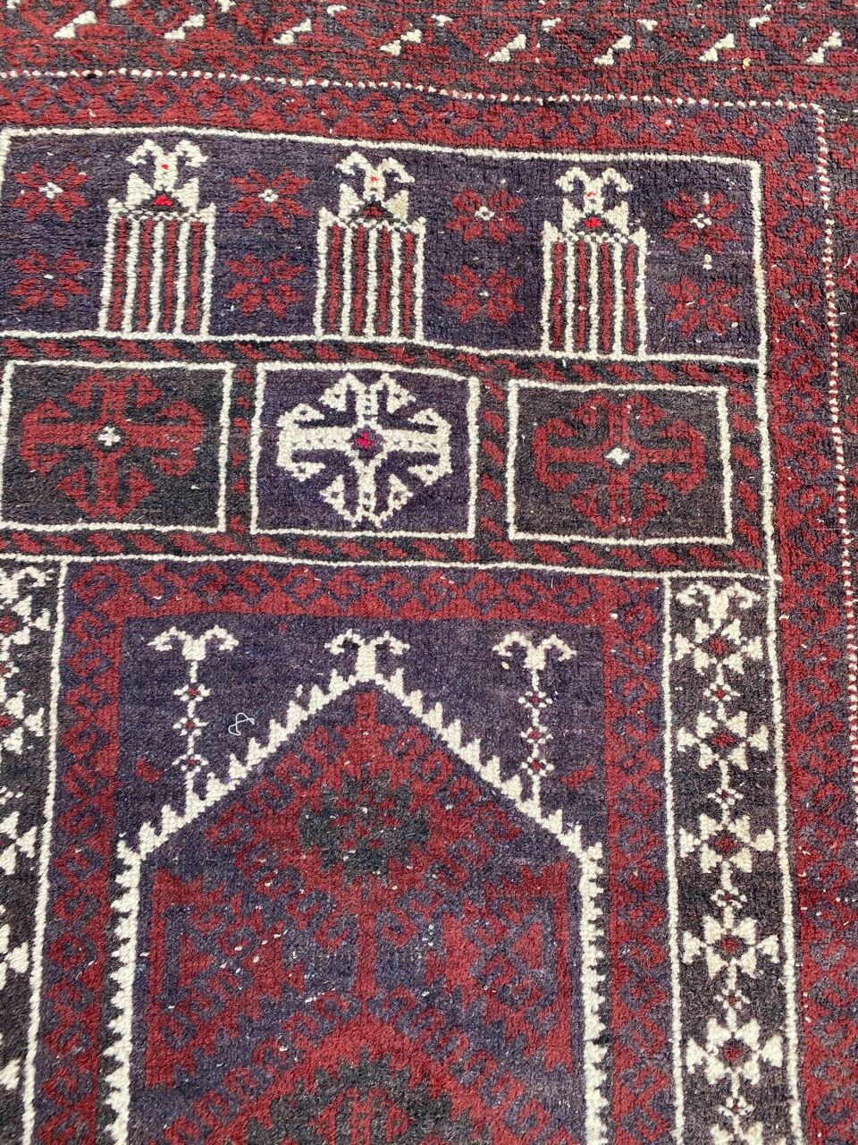 Vintage afghan carpet belutch 89x147 cm