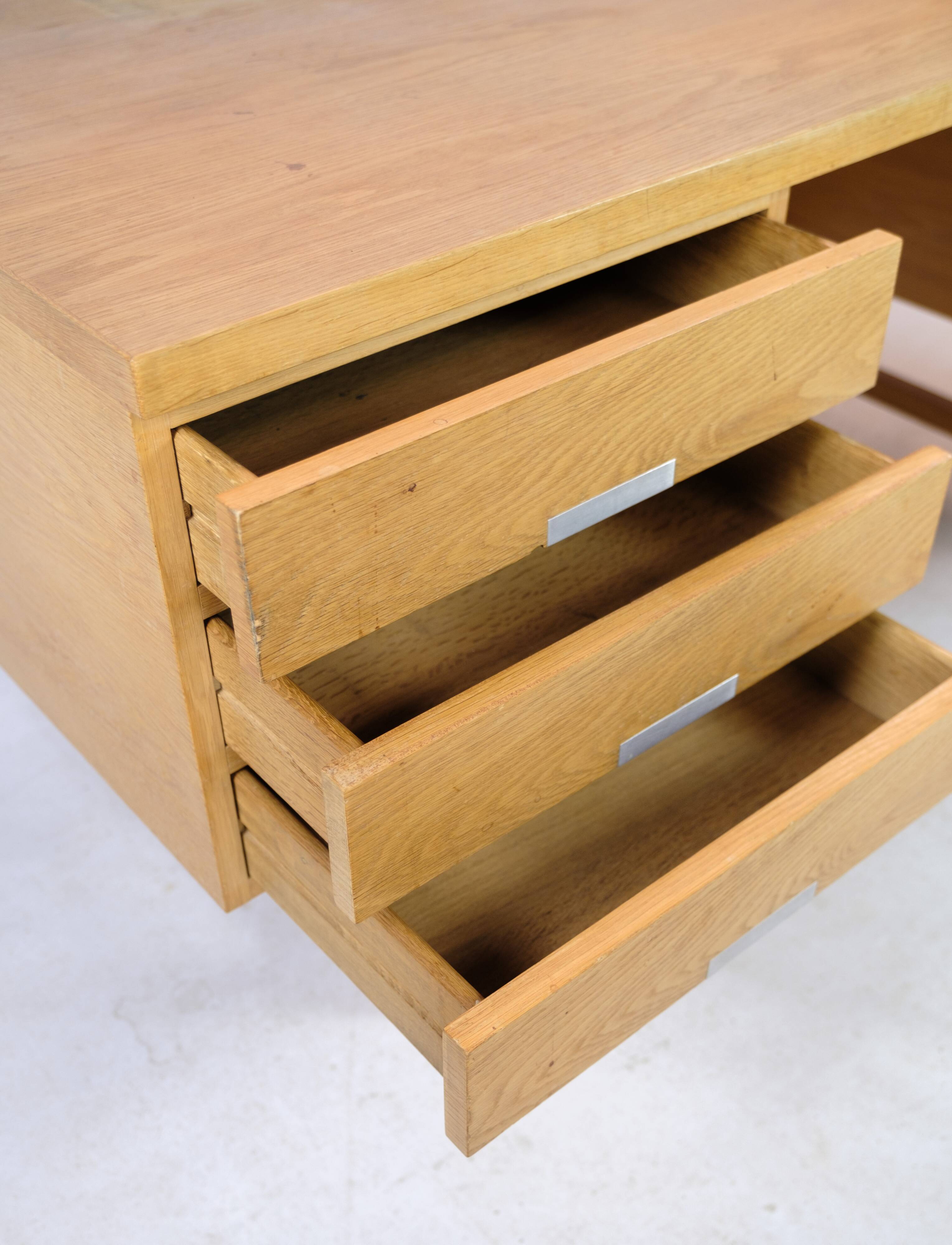 Oak Desk Model EP-401 By Kai Kristiansen & Eigil Pedersen From 1960s