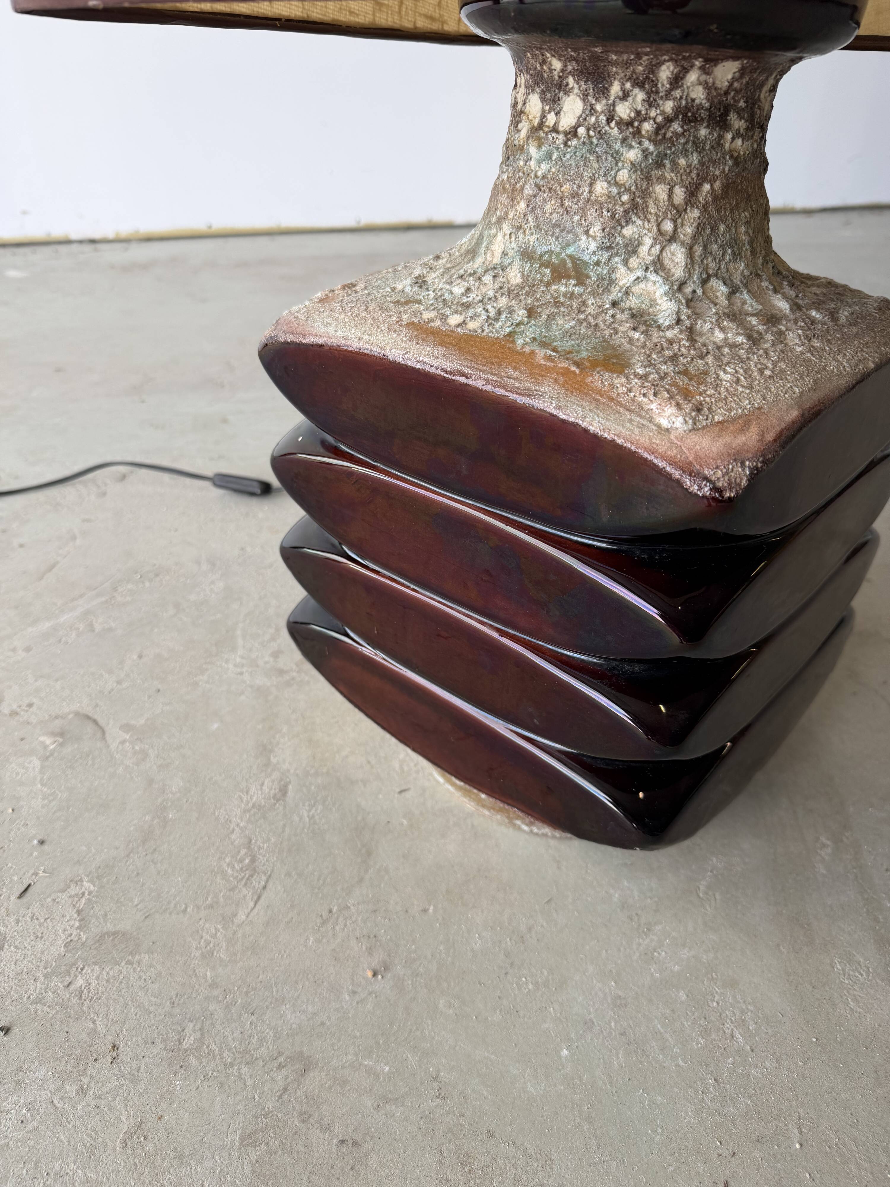 Ceramic sun lamp by Cari Zalloni for Steuler West Germany