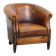 Sheepskin leather club chair