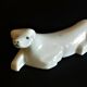 White porcelain knife holder sea lion