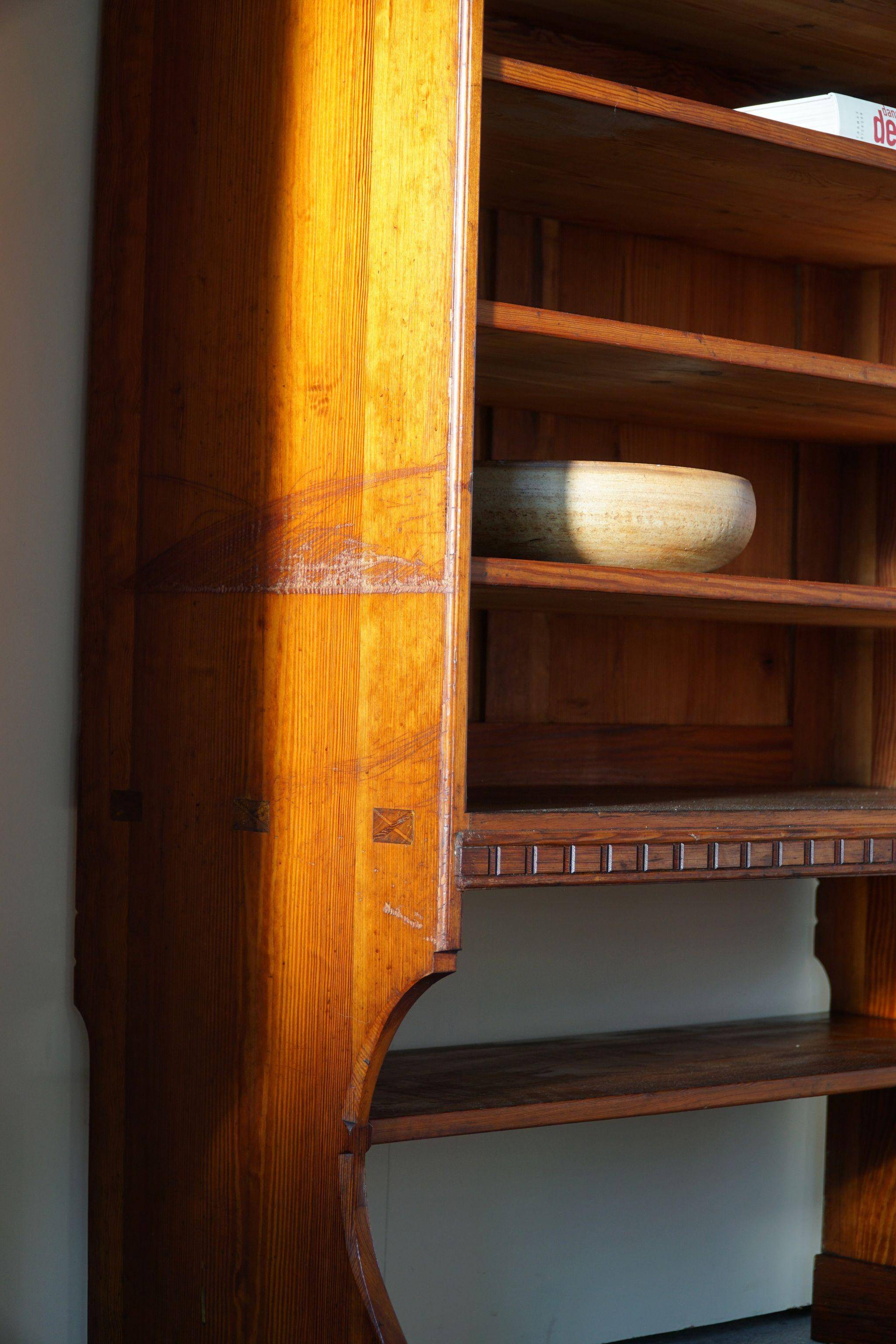 Martin Nyrop Library by Rud. Rasmussen in Oregon pine, Danish Modern, 1905