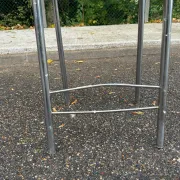 Tabouret vintage Formica bleu & métal chromé 1970