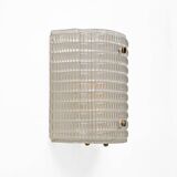 Pair of Murano Glass Wall Sconces with Ribbed Texture