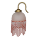 Applique verre rose à guirlande de perles