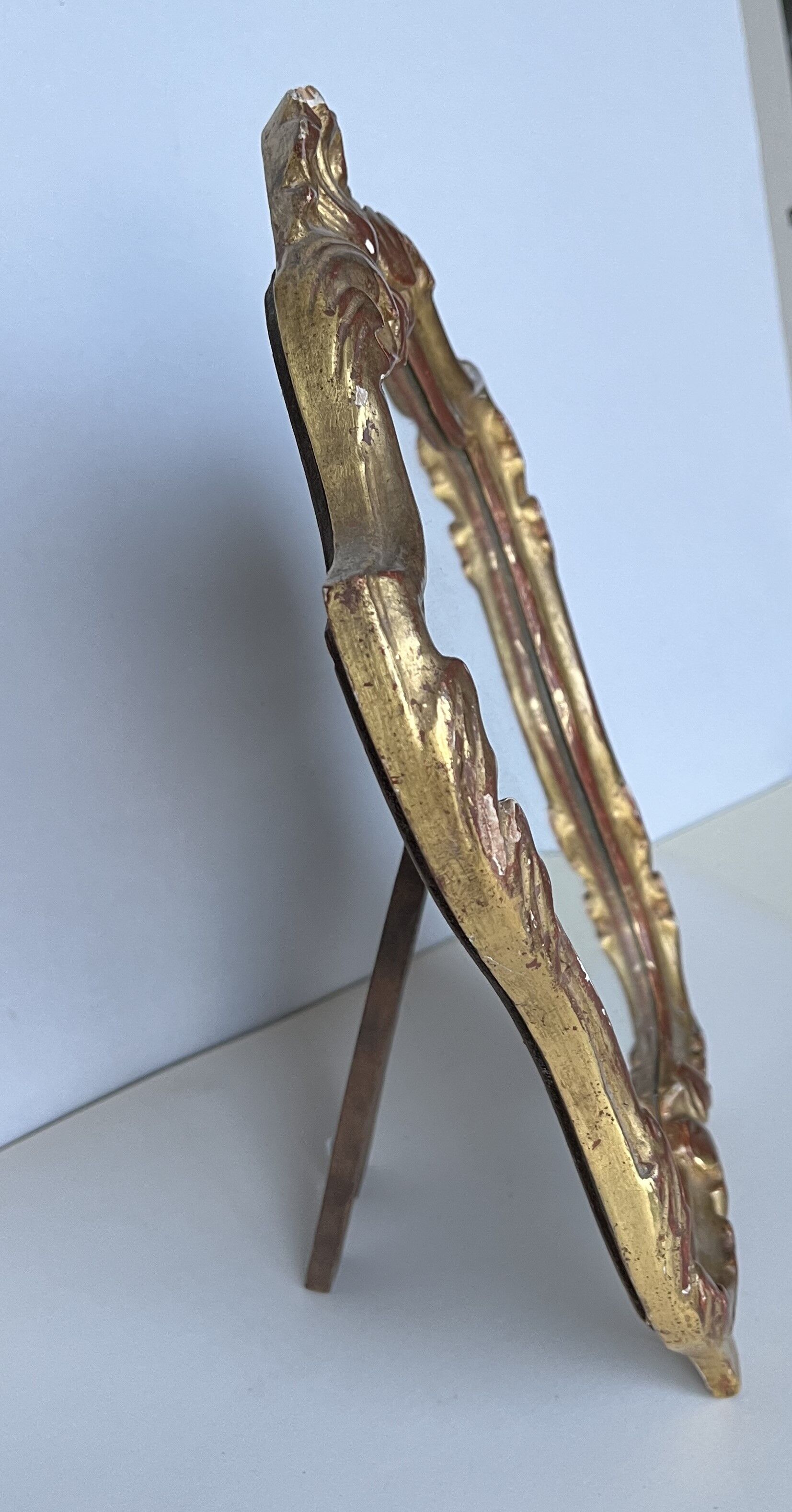 Gilded wood mirror, 32x22 cm