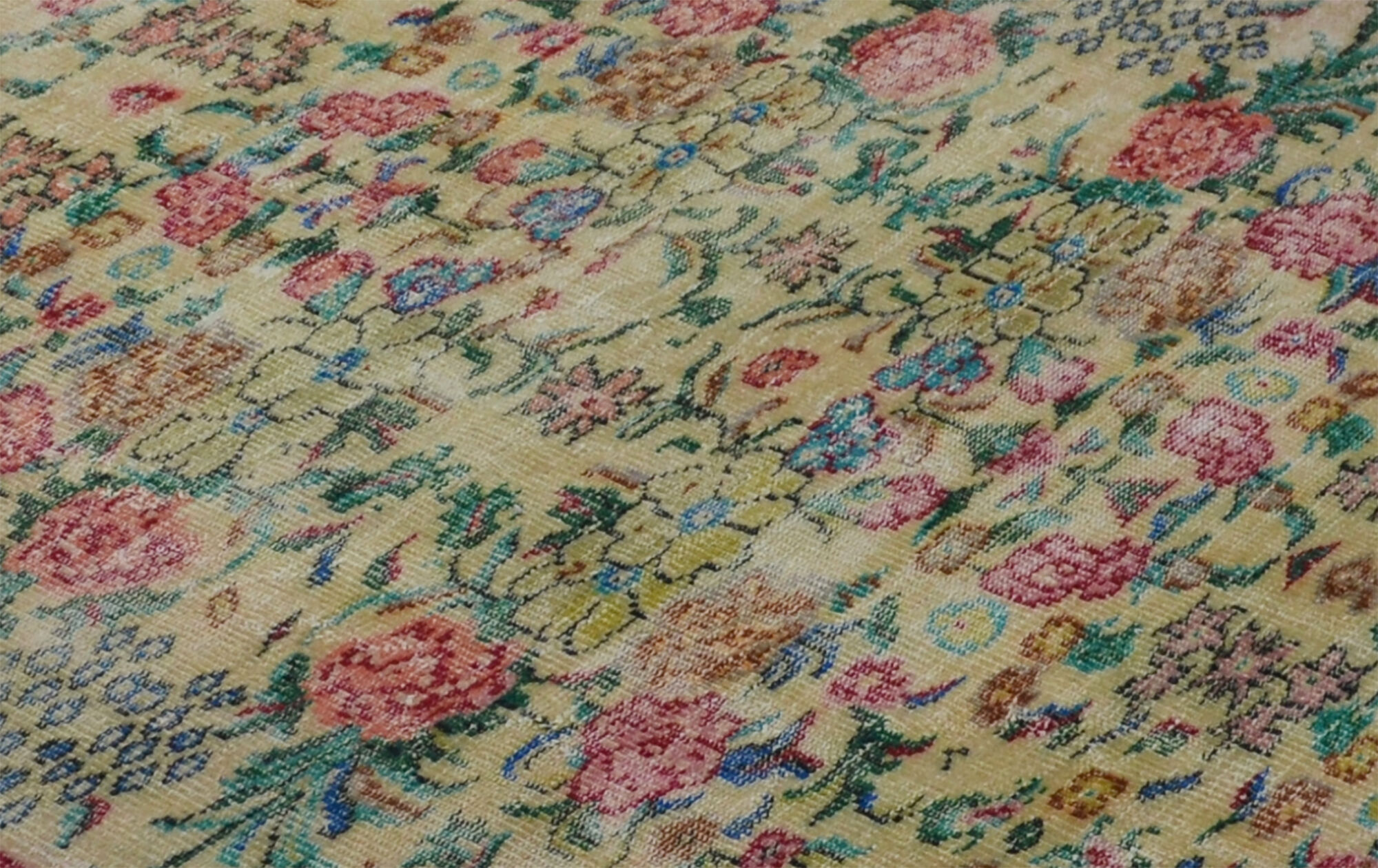 Anatolian handmade vintage rug 256 cm x 175 cm