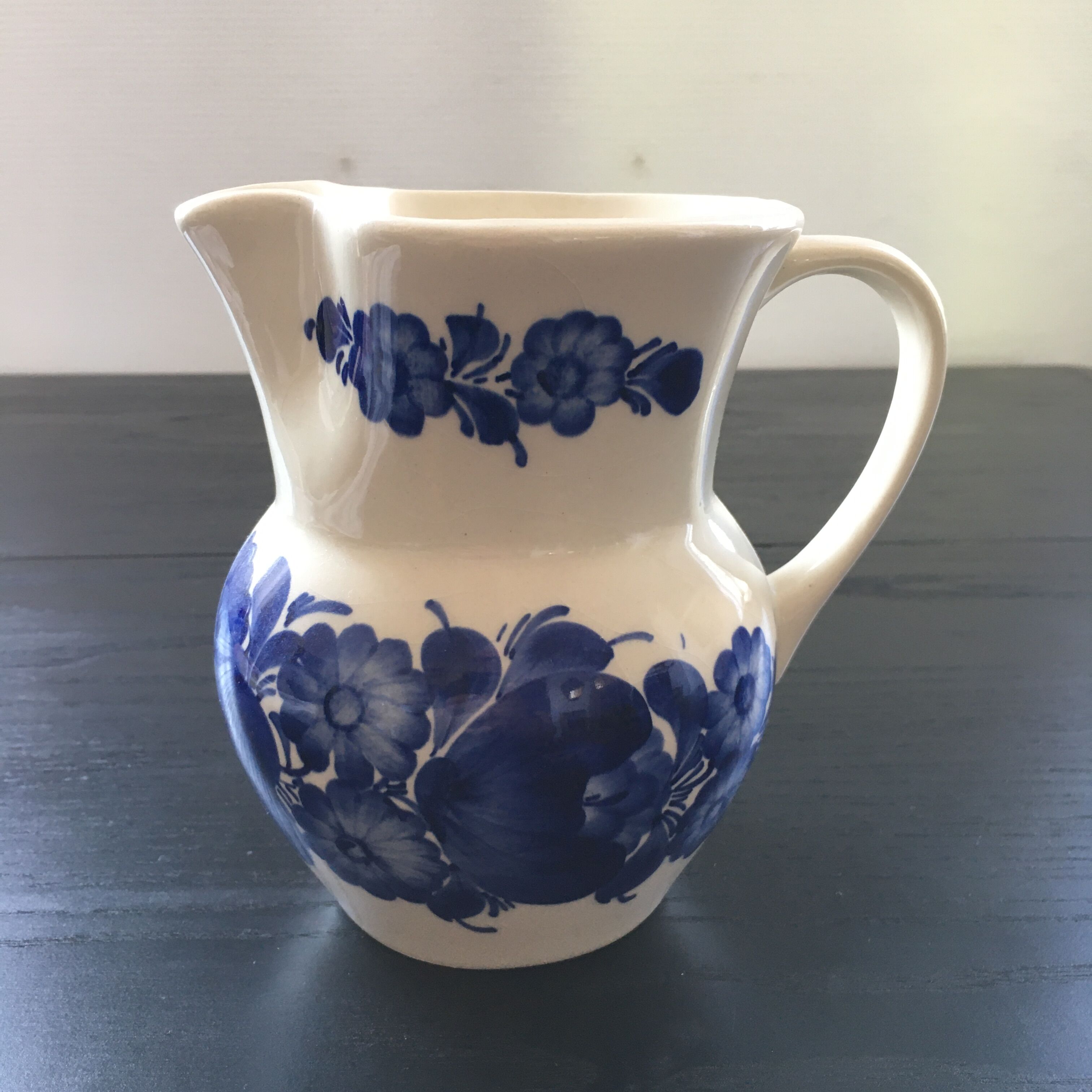 Indigo floral decor pitcher
