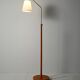 Scandinavian Mid-Century floor lamp in oak and metal