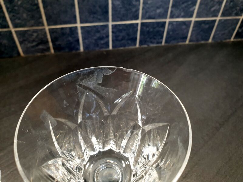 Cristal de Saint Louis, series of 2 white wine glasses Camargue model