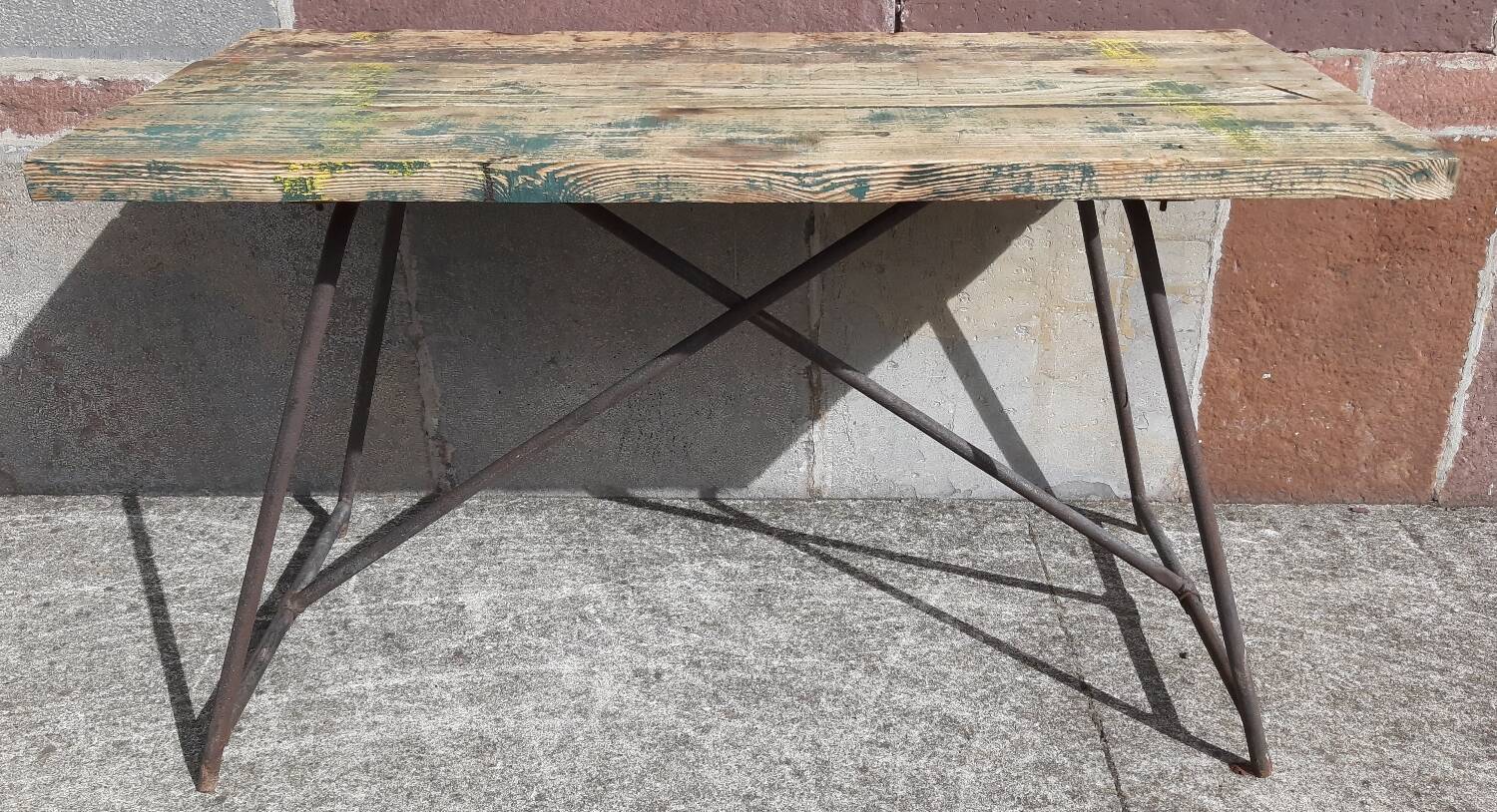 Folding workshop table