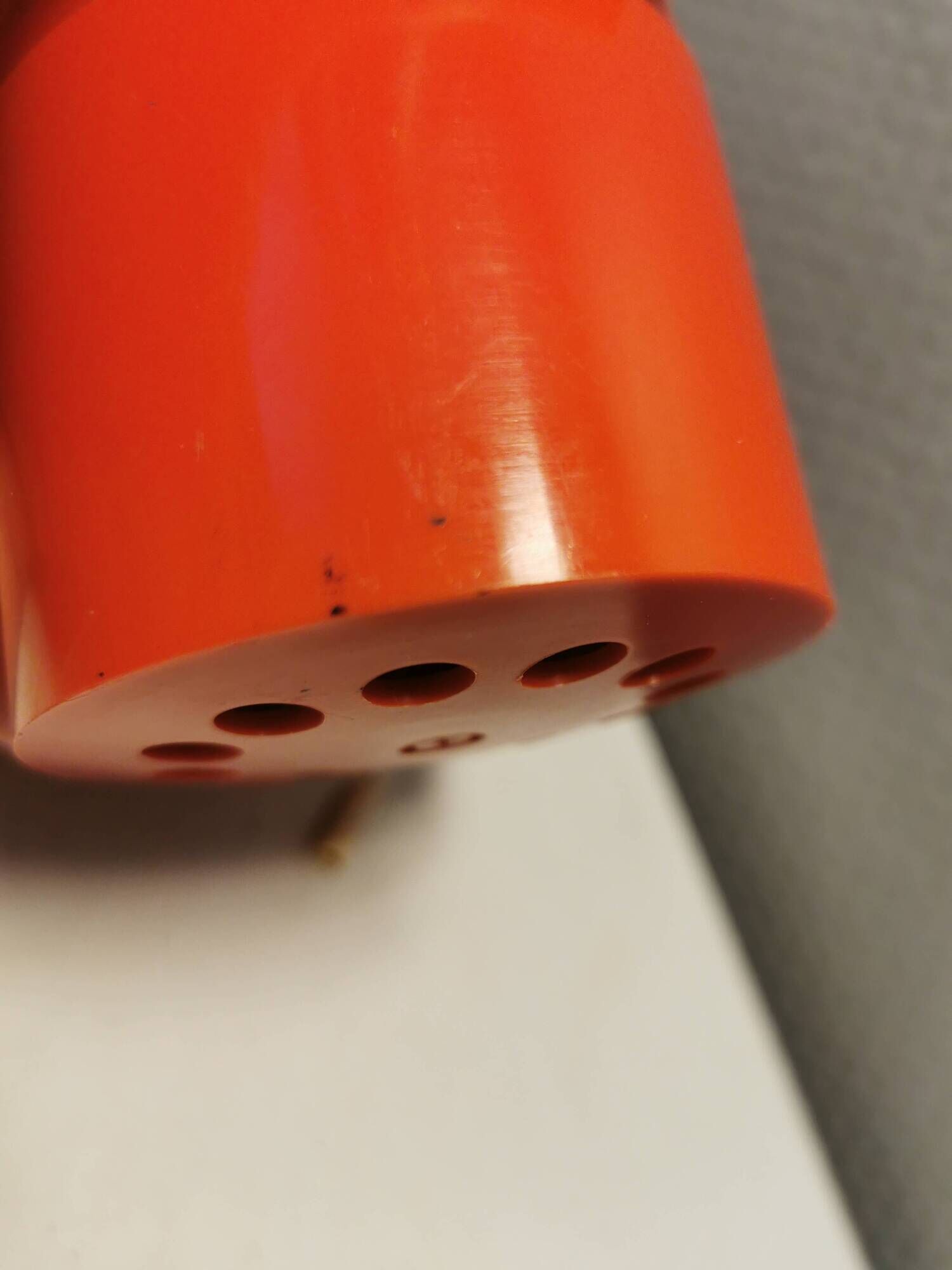 A set of "Nathue" wall lamps (meaning night cap) in a retro red colour, 1970s Denmark.