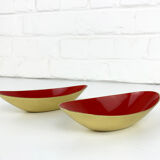 Pair of Scandinavian brass cups or bowls Ystad Metall, design Gunnar Ander, Sweden