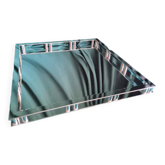 Master Design Limited Edition Sterling Silver Cylindrical Frame Square Tray
