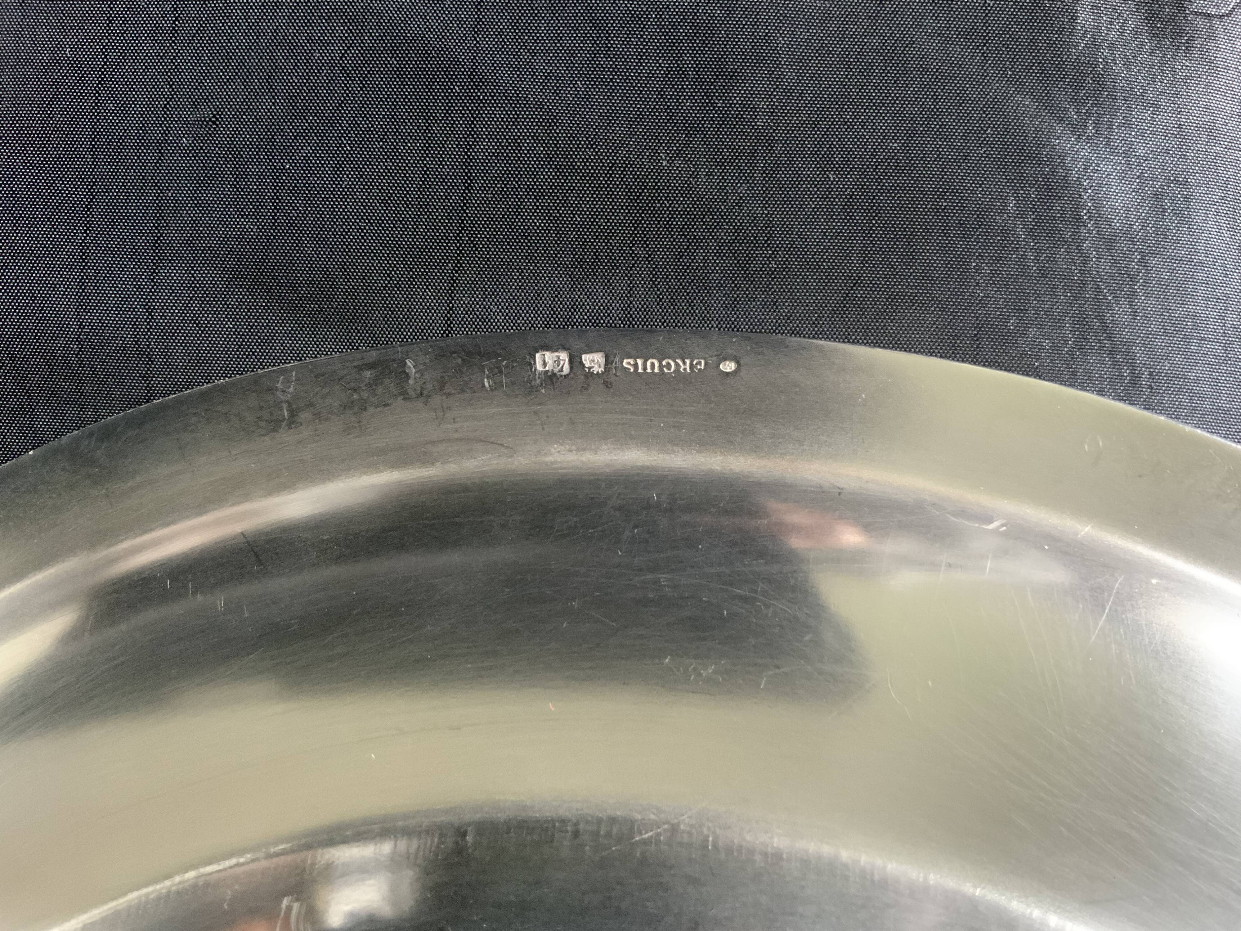 2 large ercuis dishes in silver metal