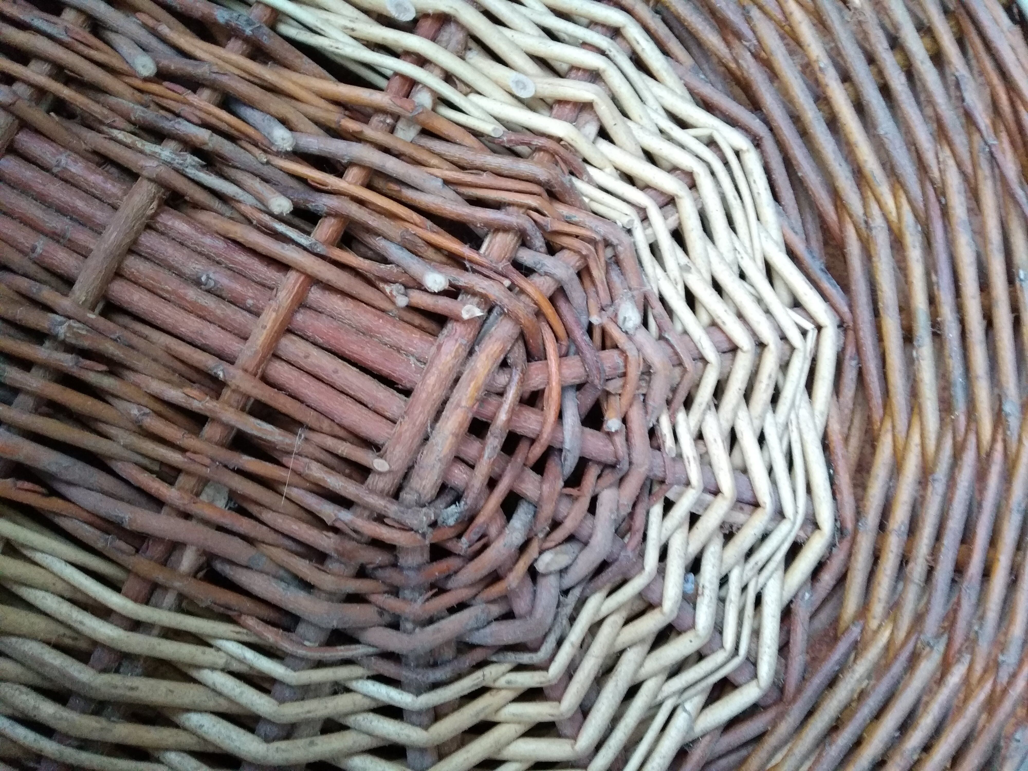 Wicker and cane basket