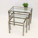 nest side tables Tables Miniset Gold and silver Eicholtz Lindon