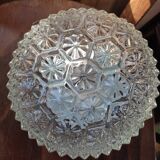 Glass ceiling lamp with small flowers