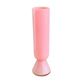 Vase vintage en opaline rose h40cm