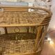 Vintage rattan bedside table