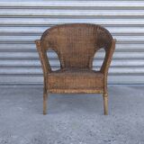 1950s wicker armchair