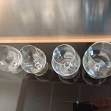 4 crystal Cognac glasses