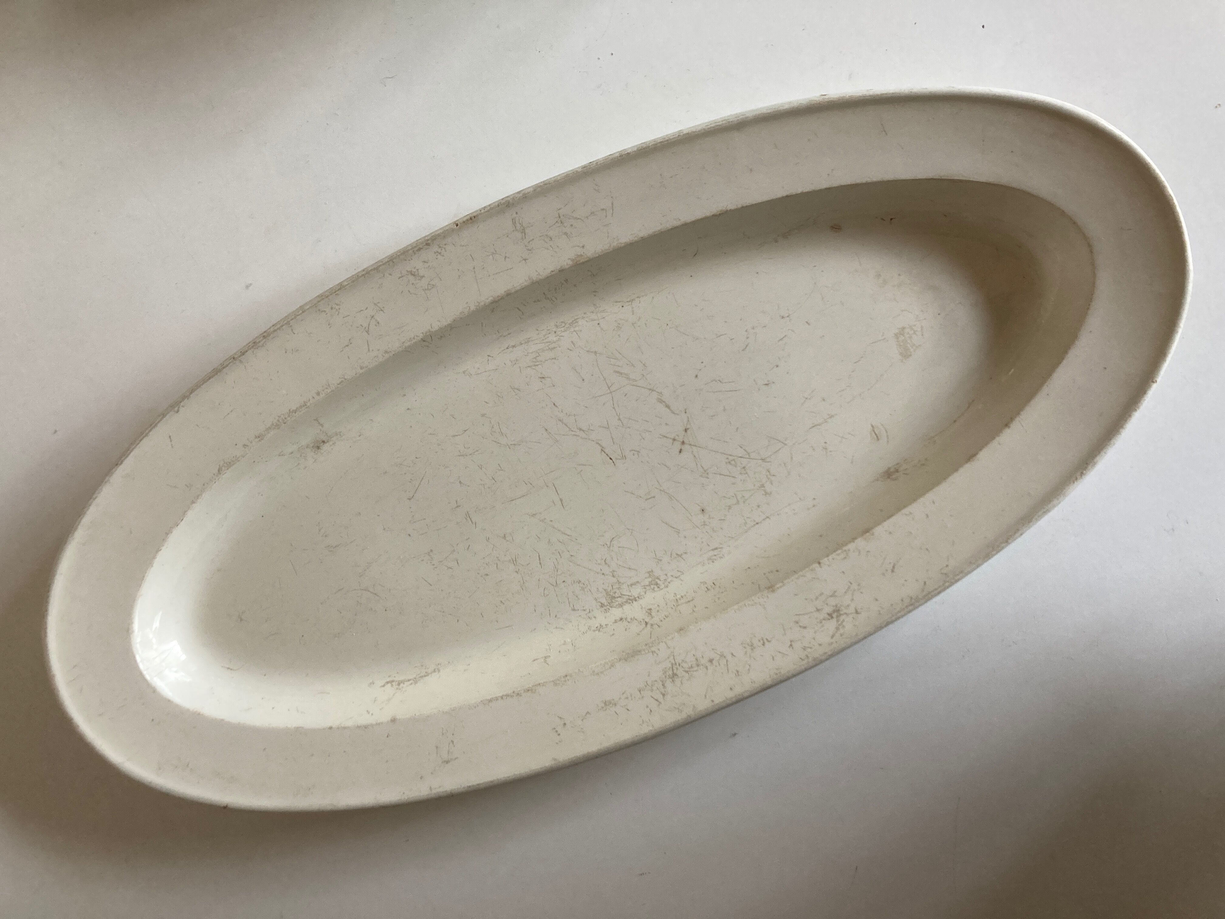 Dish Creil Directoire 1806 fine earthenware XXL